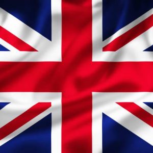 United Kingdom colorful silk flag illustration, country symbol of UK